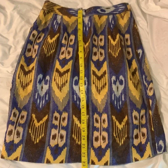 Tory Burch Jemima Ikat Print Skiry  Size 4 - Picture 10 of 14